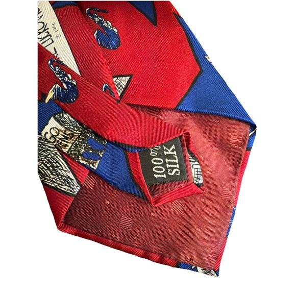 Vintage Political Bill Clinton "Vote Democrat" Mike Luckovich 1996 Mens Silk Tie - Picture 3 of 3